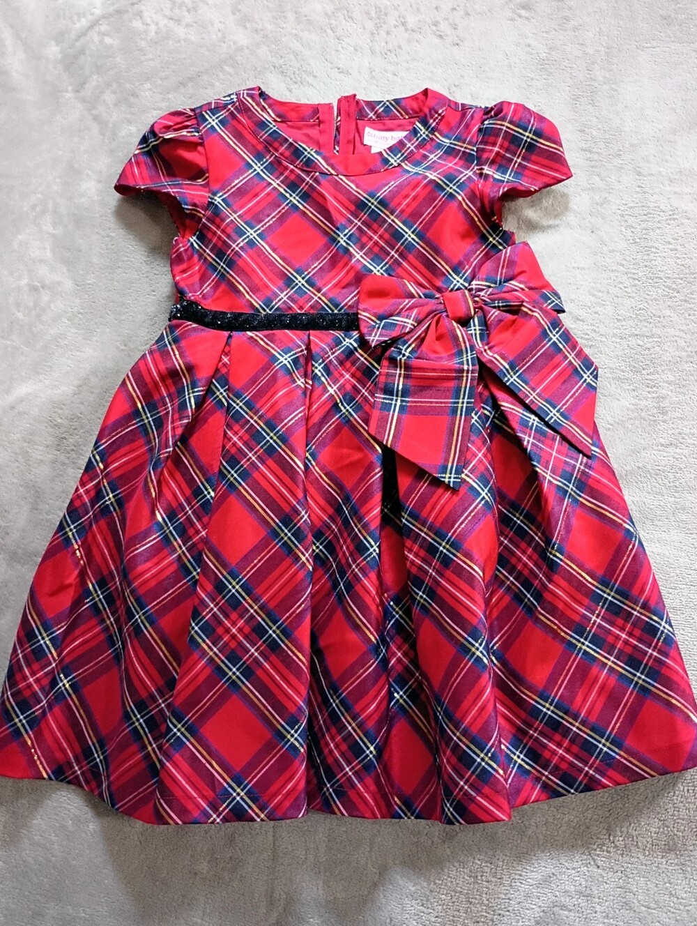 Girls Bitty Baby By American Girl Tartan Plaid Holiday Dress 5